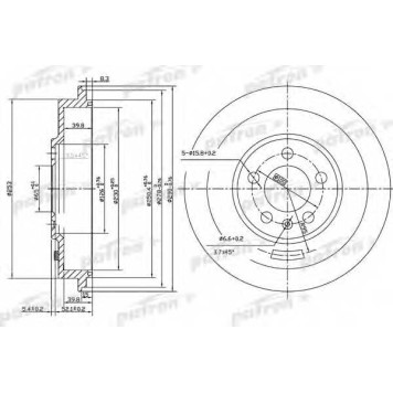 Тормозной барабан PATRON PDR1493