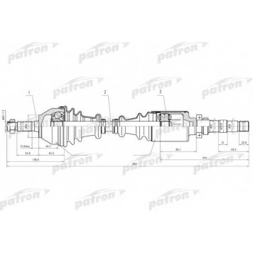Приводной вал PATRON PDS0011