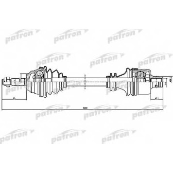 Приводной вал PATRON PDS0035
