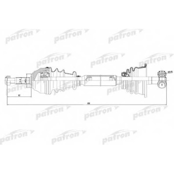 Приводной вал PATRON PDS0048