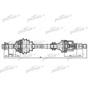 Приводной вал PATRON PDS0058