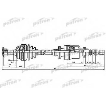 Приводной вал PATRON PDS0059