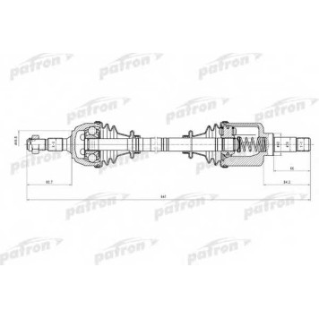 Приводной вал PATRON PDS0080
