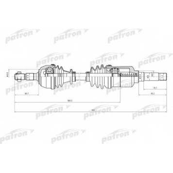 Приводной вал PATRON PDS0081