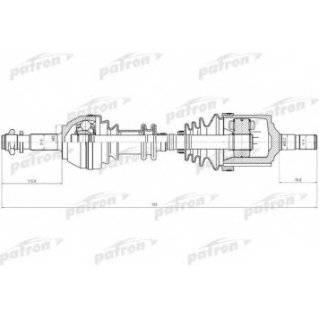 Приводной вал PATRON PDS0082