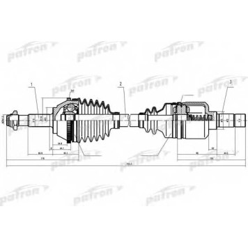 Приводной вал PATRON PDS0086