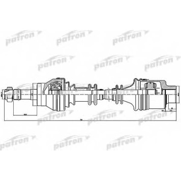 Приводной вал PATRON PDS0093