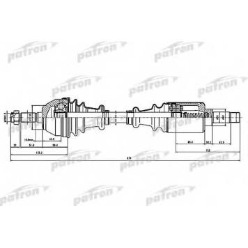 Приводной вал PATRON PDS0100