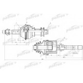 Приводной вал PATRON PDS0129