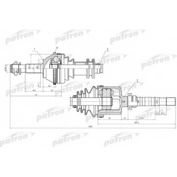 Приводной вал PATRON PDS0129