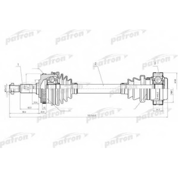 Приводной вал PATRON PDS0173