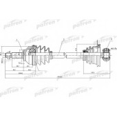 Приводной вал PATRON PDS0196