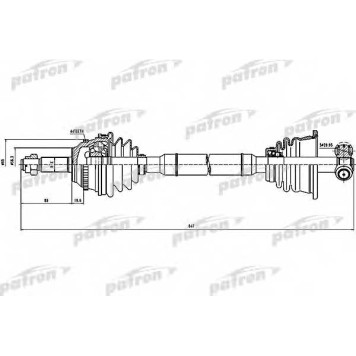 Приводной вал PATRON PDS0299
