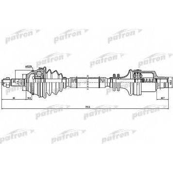Приводной вал PATRON PDS0300