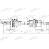 Приводной вал PATRON PDS0389