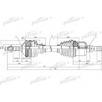 Приводной вал PATRON PDS0389