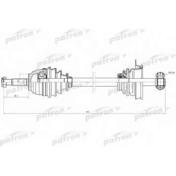 Приводной вал PATRON PDS0587
