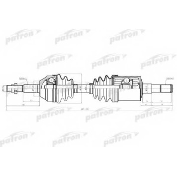 Приводной вал PATRON PDS0616