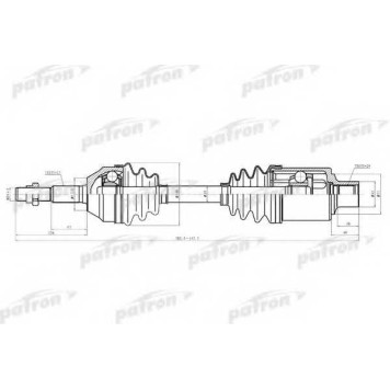 Приводной вал PATRON PDS0619