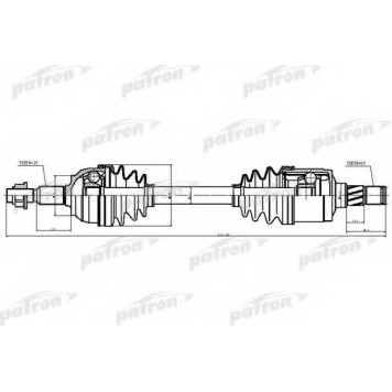 Приводной вал PATRON PDS0621