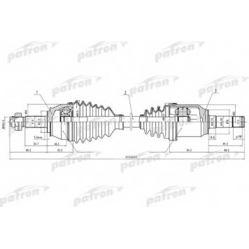 Приводной вал PATRON PDS0635