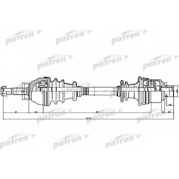 Приводной вал PATRON PDS1075