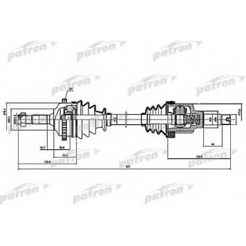 Приводной вал PATRON PDS1381