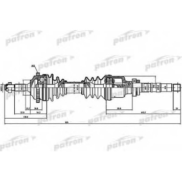 Приводной вал PATRON PDS1382