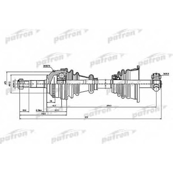 Приводной вал PATRON PDS1397