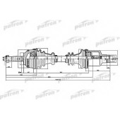 Приводной вал PATRON PDS1398