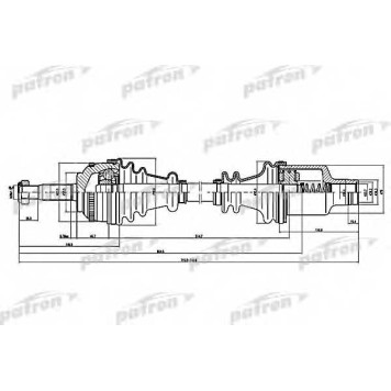 Приводной вал PATRON PDS1398