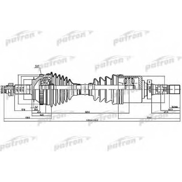 Приводной вал PATRON PDS1408