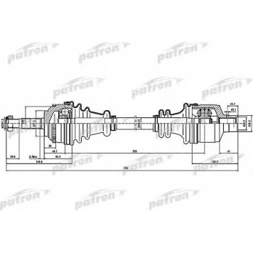 Приводной вал PATRON PDS1432