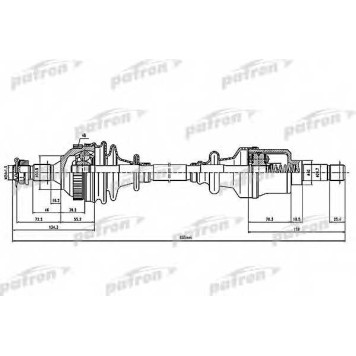 Приводной вал PATRON PDS1516