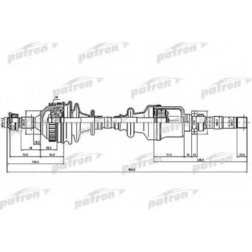 Приводной вал PATRON PDS1518