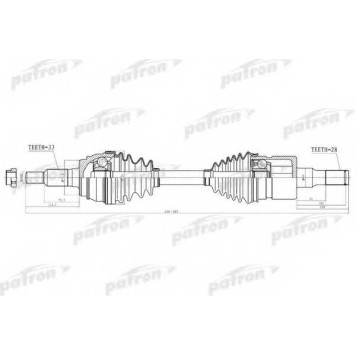 Приводной вал PATRON 80-1525 / PDS1525