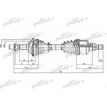 Приводной вал PATRON PDS1563