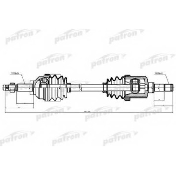 Приводной вал PATRON 80-1970 / PDS1970
