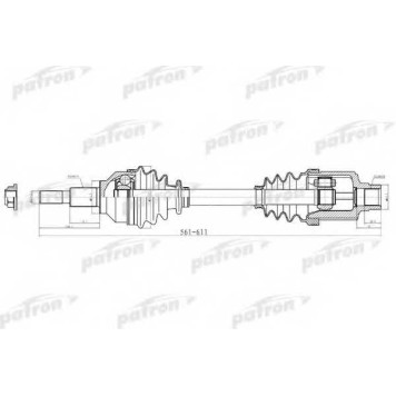 Приводной вал PATRON 80-2042 / PDS2042