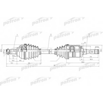 Приводной вал PATRON PDS4621