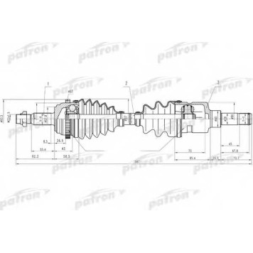 Приводной вал PATRON PDS9048