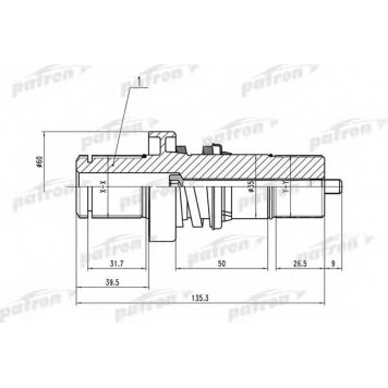 Приводной вал PATRON PDSV025