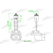 Лампа накаливания H27W/2 12В 27Вт PATRON PLH27W/2