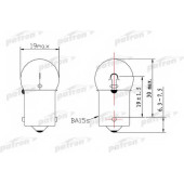 Лампа накаливания R5W 24В 5Вт PATRON PLR5W