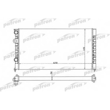 Радиатор охлаждения двигателя PATRON PRS3374