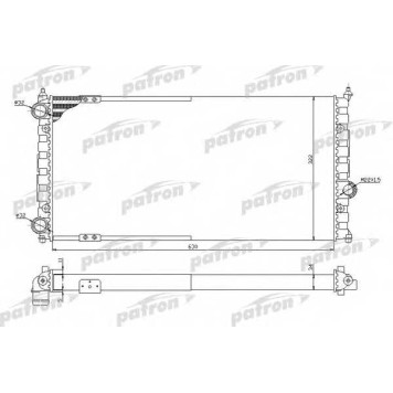 Радиатор охлаждения двигателя PATRON PRS3521