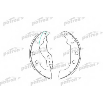 Комплект тормозных колодок задний для CITROEN ZX(N2) / PEUGEOT 306(7A,7B,7C,N3,N5), 405(15B,15E,4B,4E) <b>PATRON PSP268</b>
