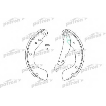 Комплект тормозных колодок задний для DAEWOO ARANOS, CIELO, ESPERO, LANOS, NEXIA, NUBIRA / OPEL ASTRA, COMBO, CORSA, VECTRA <b>PATRON PSP335</b>