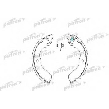 Комплект тормозных колодок задний для MITSUBISHI COLT(C5#A, CA#A, CJ#, CP#), LANCER(C6#A, C7#A, CB/D#A, CJ-CP#) <b>PATRON PSP403</b>