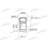 Муфта с шипами приводного вала PATRON PTD001